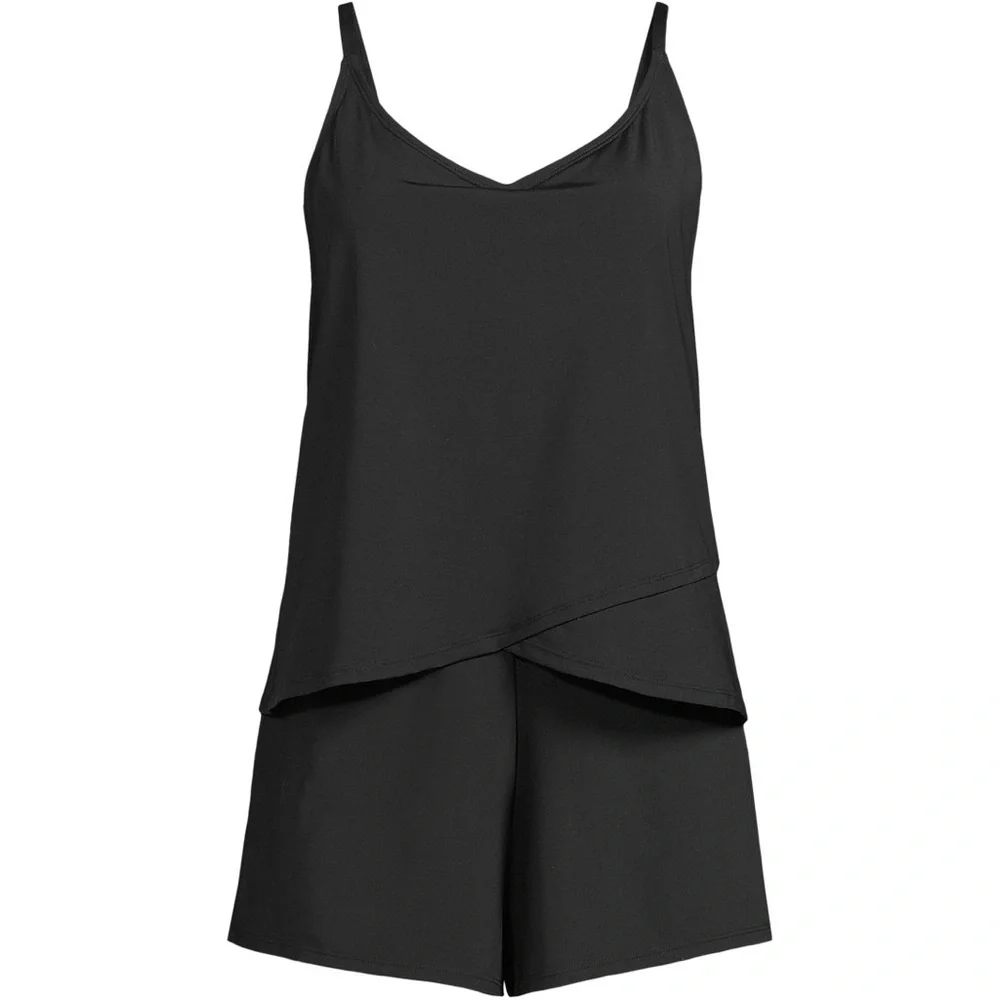 Lands end tulip romper one piece swimsuit size small 6-8